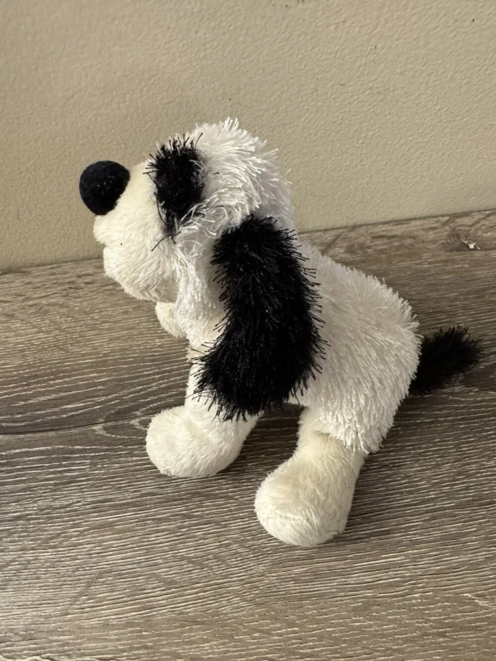Ganz Webkinz Cheeky Dog Puppy Plush Stuffed Animal Toy Black White No Code OC30